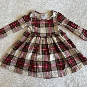 Holiday Plaid Long Sleeve Skater Dress